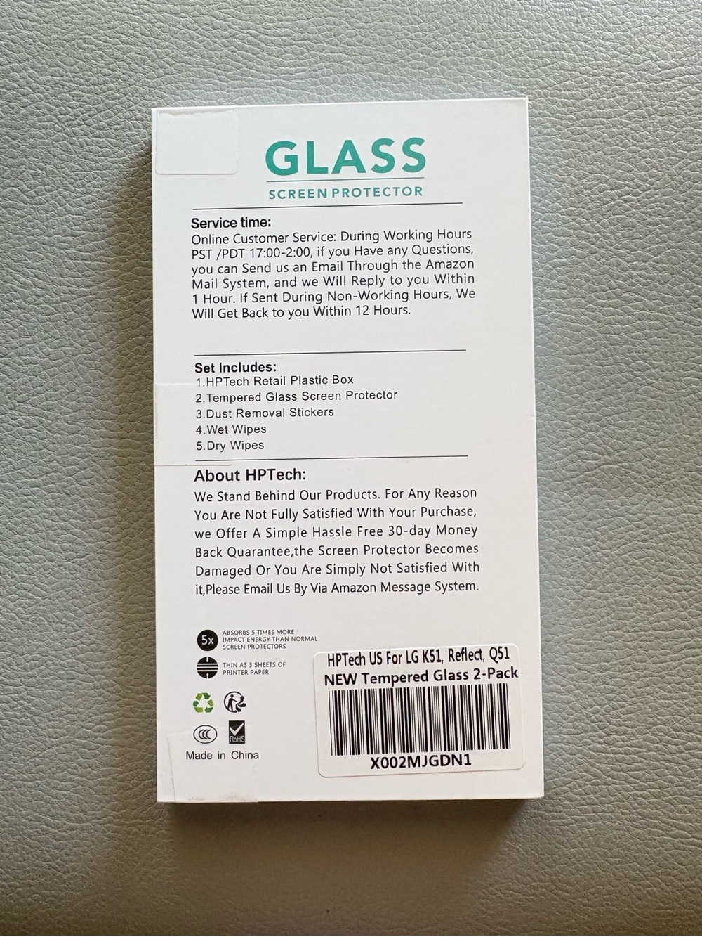 HPTech Tempered Glass Screen Protector - Picture 2 of 2